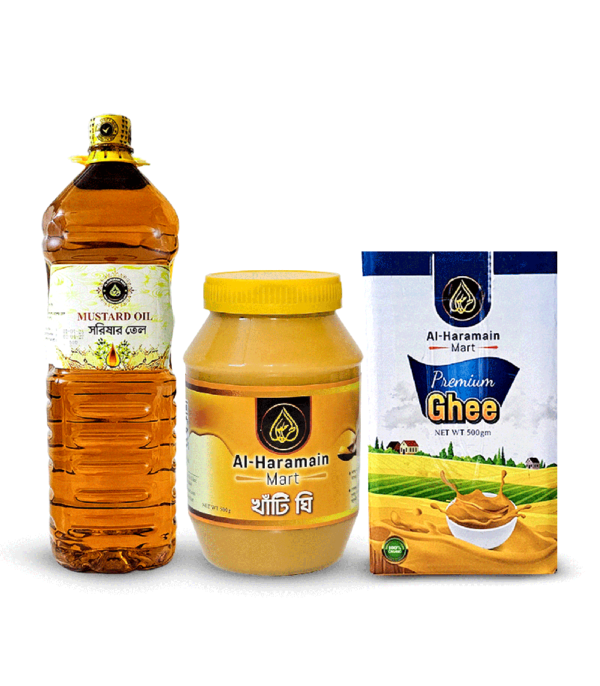 ghee-with-oil-combo-hlaf Monthly Family Pack (Full) → 5 লিটার তেল + 1 কেজি ঘি